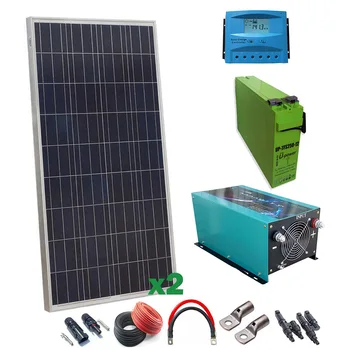 

Solar Kit 12v 300w hour inverter 3000w AGM U-POWER SP 160AH 2000W charger 35AMP