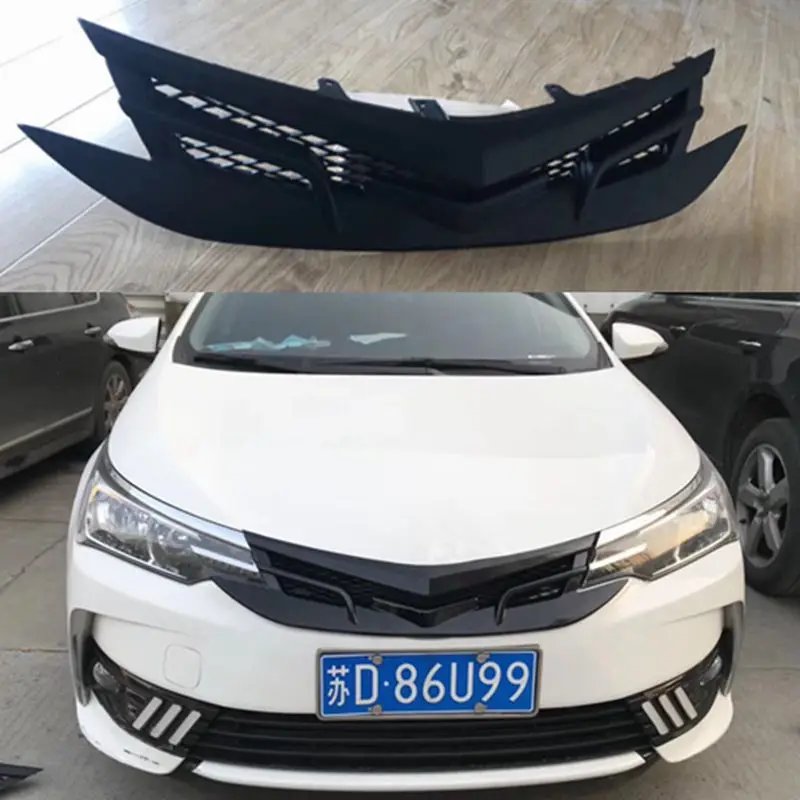 Решетка GT из АБС пластика для Toyota Corolla 2017 2018 Передние решетки блестящая Передняя и