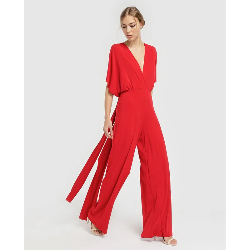 Dólar neumático famélico Green Coast mono largo mujer fiesta rojo escalonado pantalones Corte ancho  multiposición elegante moda de verano mujeres El Corte Inglés|Overoles y  mamelucos| - AliExpress