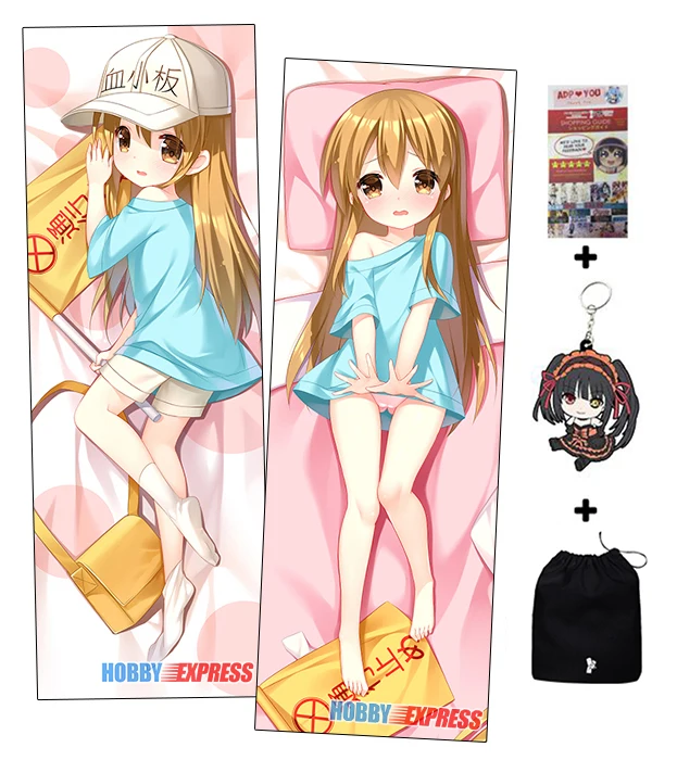 Hobby Express Dakimakura Japanese Otaku Waifu Hugging Body Pillow Cover Platelet - Cells At Work H3855A