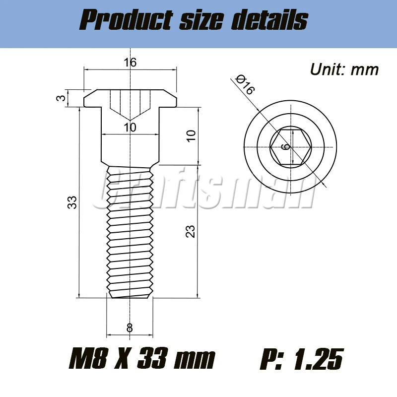 4/6 шт. титановый винт M8X33mm тормозного диска Болты ротора Титан Ti для Suzuki GSXR M8X33 велосипед Аксессуары для мотоциклов золото Цвет