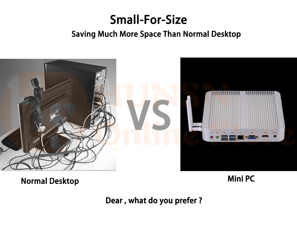 Fanless Mini PC I3 7100U I5 7200U I5 8250U HUNSN BM07 (13)