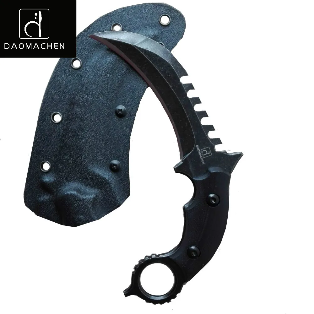 Outdoor Tactical Karambit Knife Camping Survival Hunting Claw Knives Multi Purpose Tools D2 Blade Huntsman Knive