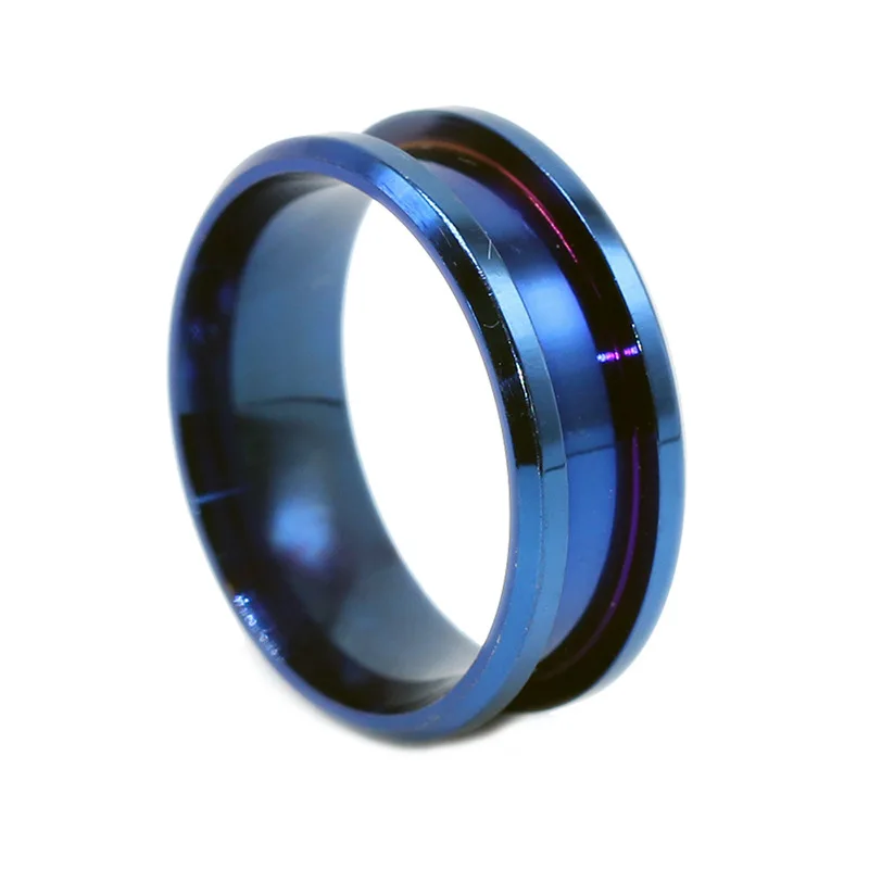 Handcrafted 8mm Stainless Steel Ring - Premium DIY Jewelry Making Supplies
