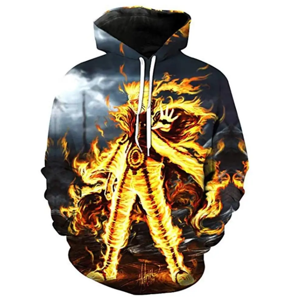 Uzumaki Наруто/Саске 3d Аниме персонажи мультфильмов толстовка с капюшоном мужская и
