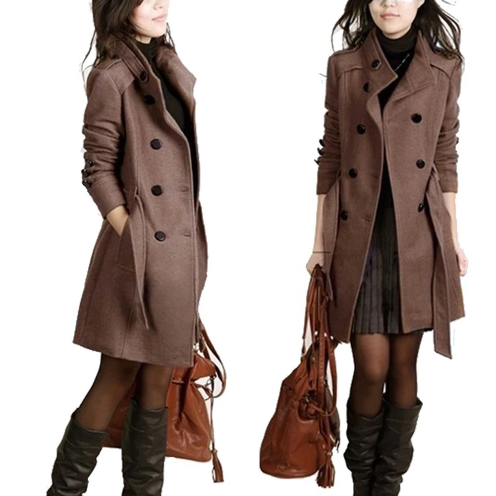 

Winter Women Coat Long Slim Casual Warm Fashion Windbreaker Outerwear Jacket