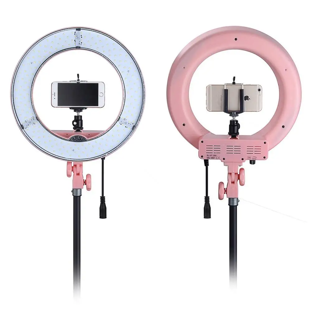 ضوء رينغ لايت Fotopal Pink Color 180 LED مع حامل ثلاثي وحقيبة مناسب لتصوير البورتريه ومحتوى الفيديو - Image 2