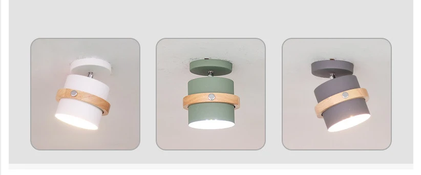 Conduziu a Luz de Teto de Madeira Lâmpadas para Corredor Moderno Nordic Luminair Ferro Metal Corredor Madeira Cinza Branco Luminária Barra 4 Cheap Luzes de teto