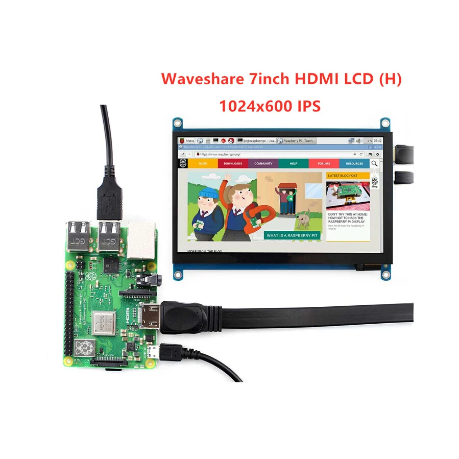 ShenzhenMaker магазин 7 дюймовый HDMI LCD (H) планшетный монитор 1024x600 IPS емкостный сенсорный