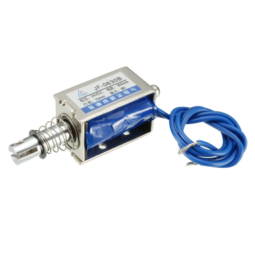 

UXCELL 1PCS Solenoid Electromagnet DC 12/24V 300mA 3.6/7.2W 4/6N 10mm Pull Push Type Linear Motion Solenoid Electromagnet