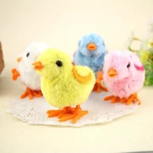 Color Random Cartoon Chick Wind Up Clockwork font b Toys b font Lovely Kids Plush Wind