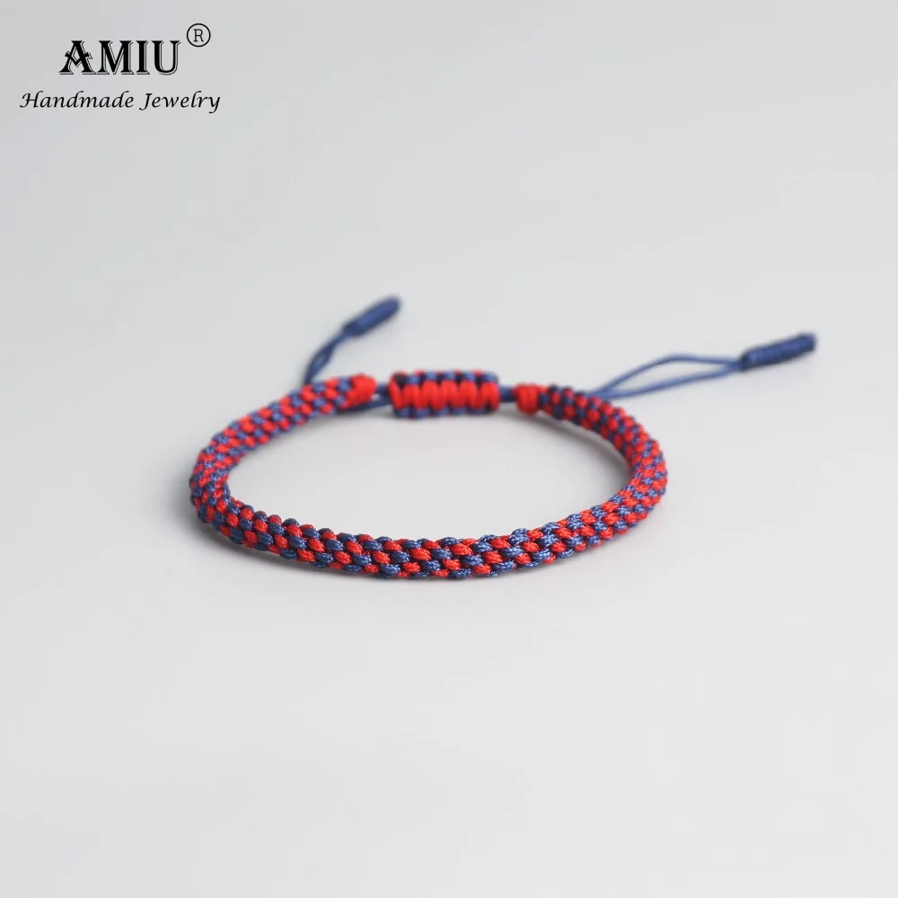 

AMIU Tibetan Buddhist Lucky Amulet Tibetan Bracelets & Bangles For Women And Men Handmade Knots Red Rope Lucky Gift Bracelet