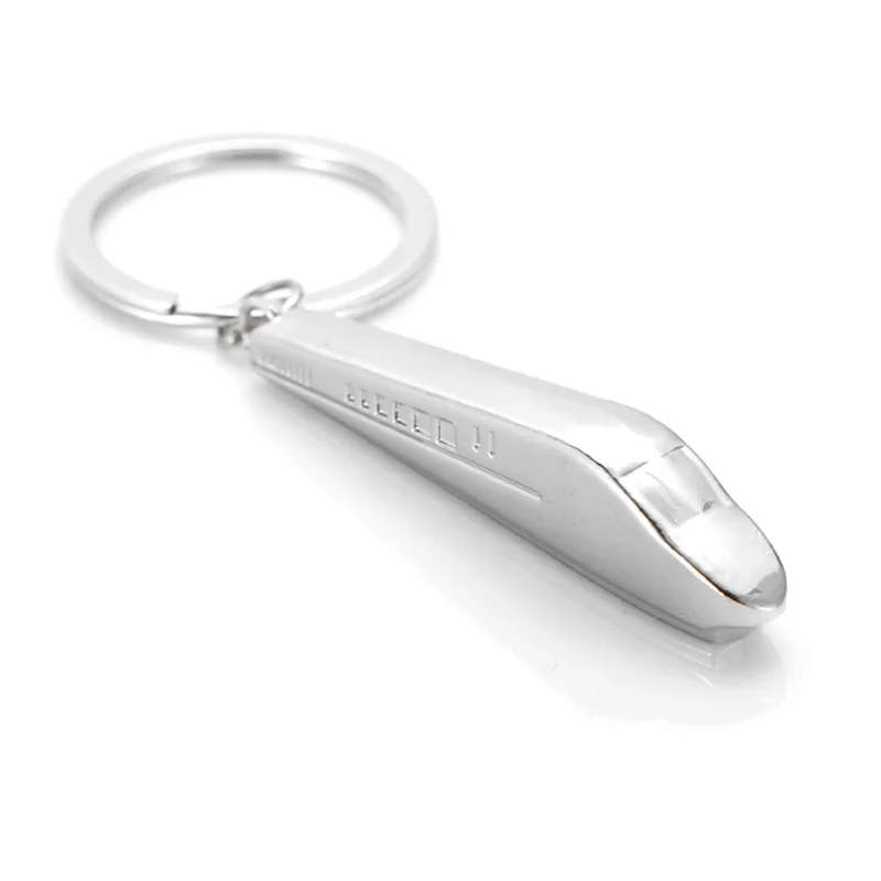 

2018 New Three-dimensional Locomotive Keychain metal railway engine key chains train head key ring holder