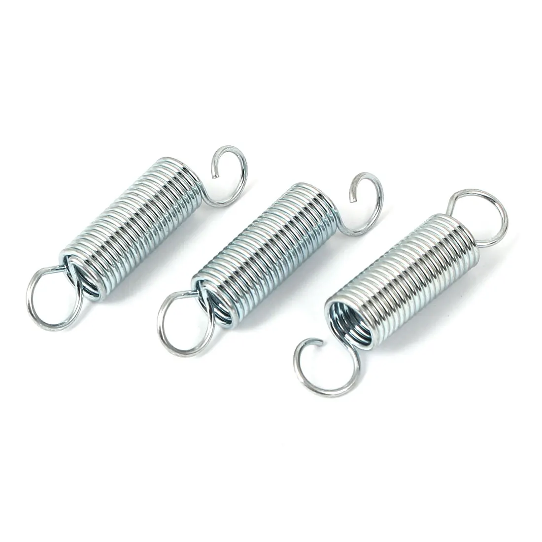 

UXCELL 1.2Mmx10.5X46mm Zinc Plated Dual Hook Small Tension Spring 3Pcs