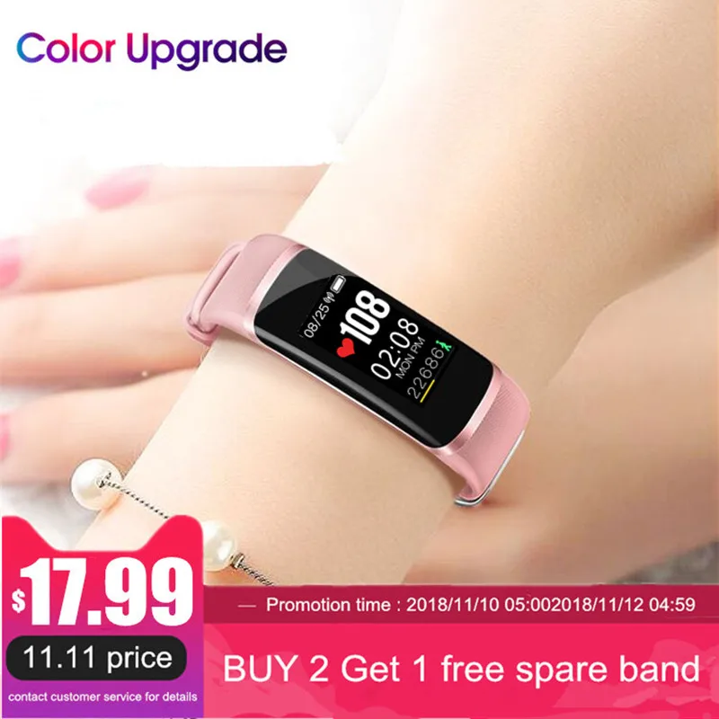 Longet Fitness Tracker M4 Newest chip Nrf52832 real-time Heart Rate+ blood pressure Monitor Smart Bracelet wristband & stopwatch