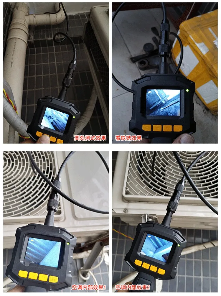 8mm Borescope Inspection Camera With 2.4Inch TFT-LCD Color Monitor Portable-AV-Handheld-Endoscope Camera Flexible Extended Tube_9