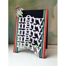 

Merry Words Letter Metal Cutting Dies Stencils for DIY Scrapbooking Photo Album Decorative Embossing Paper Cards New 2018 Die