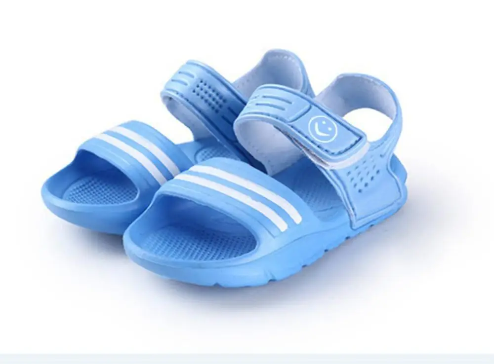 Новое поступление, модная Милая повседневная детская обувь для маленьких мальчиков, 1 пара, летние пляжные сандалии с закрытым носком, плоский, из ПВХ, удобные - Цвет: 4