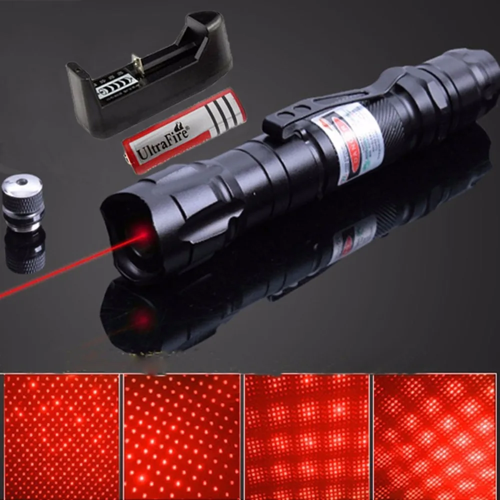 عالية الطاقة مؤشر الليزر الأحمر القلم 650nm مشرق نقطة واحدة النجوم 2 في 1 الليزر الأحمر + 18650 بطارية + شاحن عالية الطاقة مؤشر الليزر الأحمر القلم 650nm مشرق نقطة واحدة النجوم 2 في 1 الليزر الأحمر + 18650 بطارية + شاحن