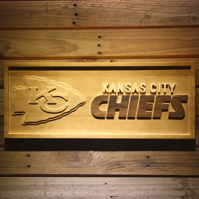 Kansas City Chiefs Wooden Sign In Plaques Signs From Home Kansas City Chiefs Wooden Sign