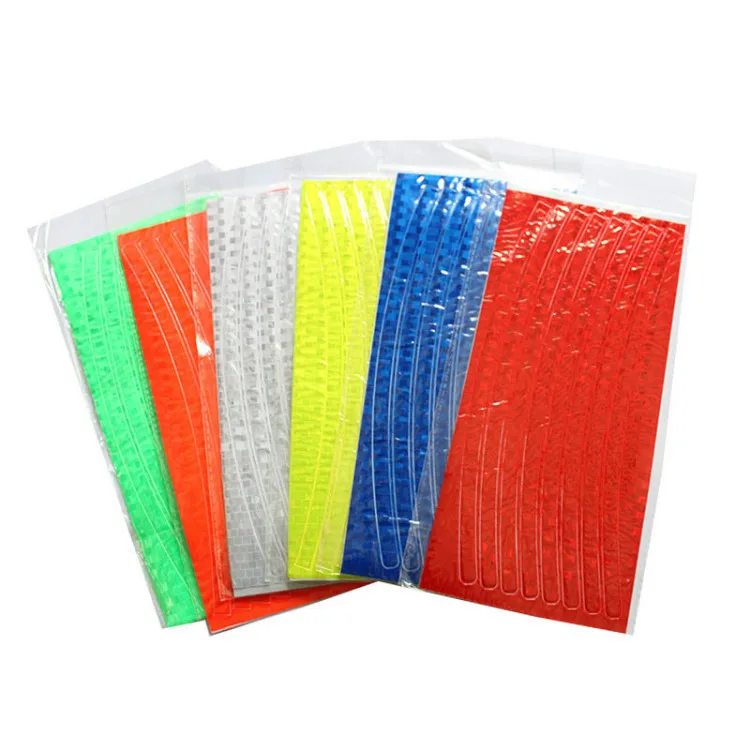 2Pcs Bicycle Wheel Spoke Reflector Reflective Mountain Cycling Wheel Rim Spoke Mount Clip Tube Warning Light Strip Reflector948694 (4)