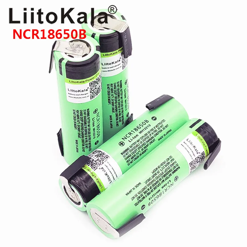 Liitokala новая Оригинальная NCR18650B 3,7 V 3400mAh 18650 перезаряжаемая литиевая батарея для батареи+ DIY никелевая деталь