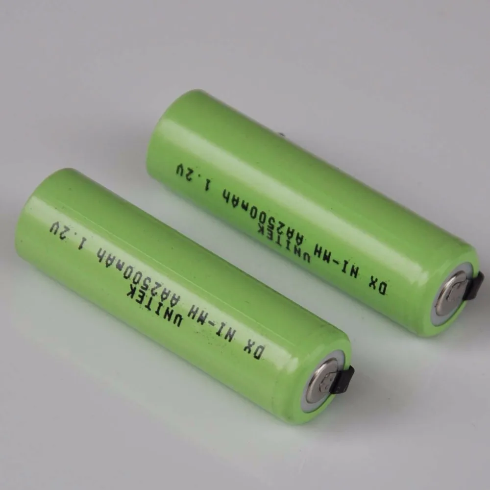 2-5 шт ni-mh 1,2 V AA Аккумуляторная батарея 2500mah nimh ячейка со сварочными вкладками для Philips Braun электробритва бритва зубная щетка