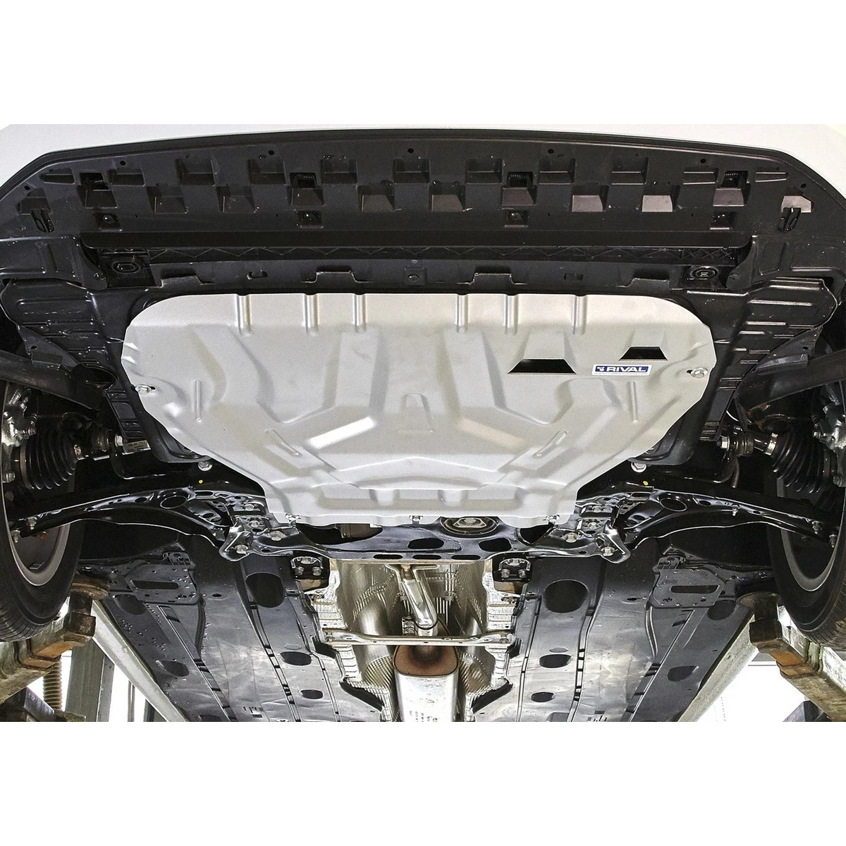 Защита картера и КПП Rival 333.5111.1 (для Skoda Octavia (кроме Webasto) алюминий 4 мм, надежно защищают днище вашего автомобиля от повреждений, крепеж в комплекте)