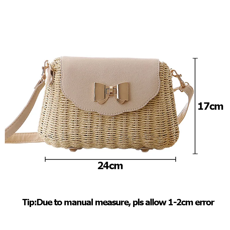 Mulheres Palha Saco Rattan Bali Feminino Bohemian