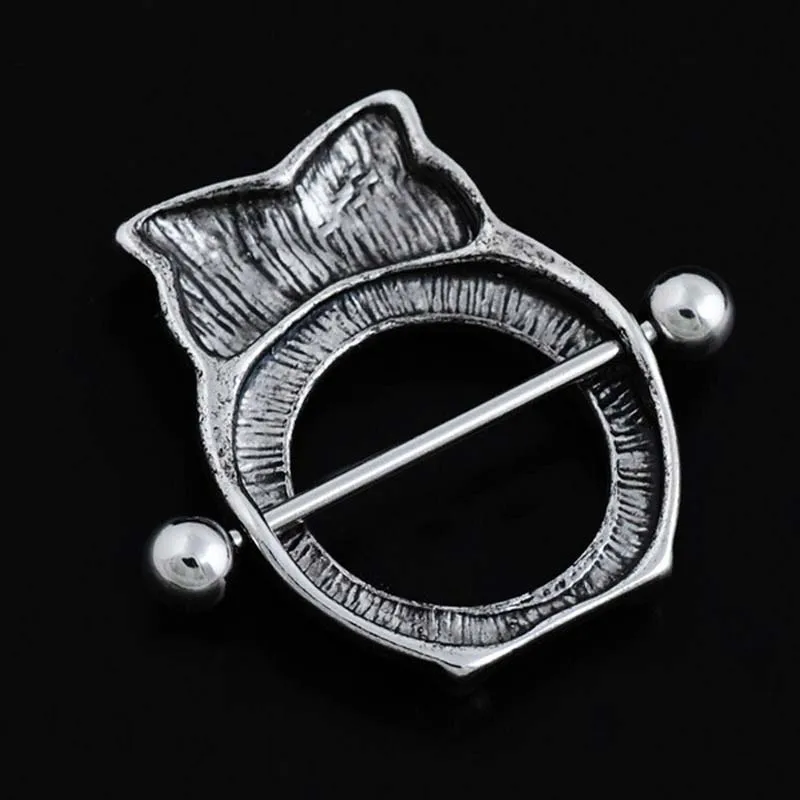 PAIR Stainless Steel Nipple Shield Ring Animal zodiac monkey / snake / eagle / centipede Piercing Barbell Jewelry 2pc