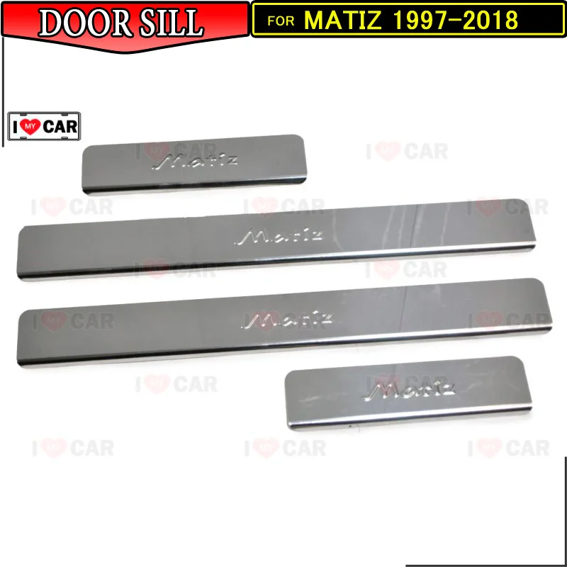 

Door sills for Daewoo Matiz 1997-2018 scuff plate guard stainless door sills sticker car styling inter decoration protection