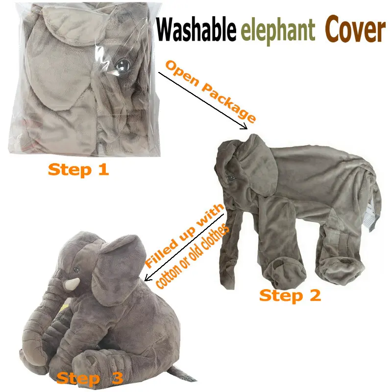 55cm-elephant-Skin-plush-toy-cover-stuffed-animal-skin-cover-washable-plush-cover-baby-appease-sleep