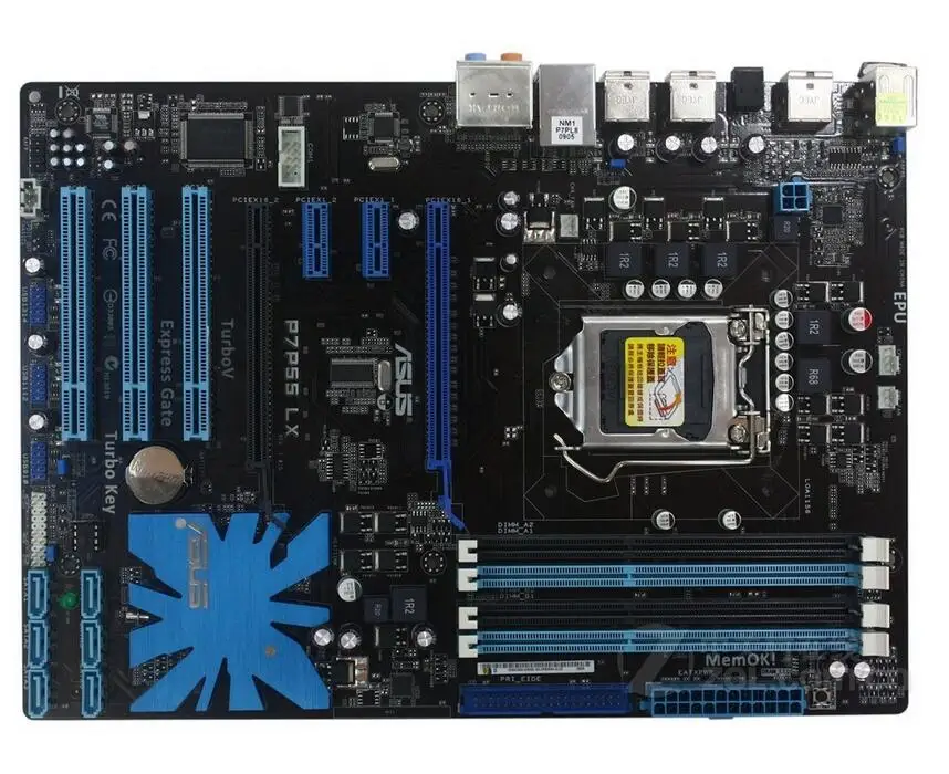 Разъем LGA 1156 для ASUS P7P55 LX оригинальная б/у настольная плата Intel P55 материнская DDR3 |