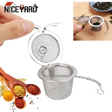 NICEYARD шарик для приправы многоразовый чайник из нержавеющей стали запирающий Чайный фильтр сито для специй сетчатый травяной шарик