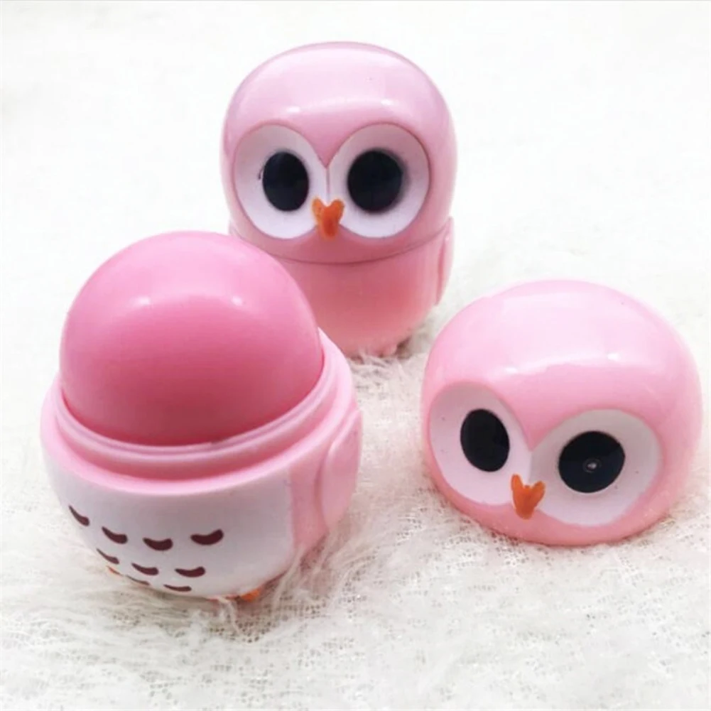 

Cartoon Owl Smooth Moisturizing Nourishing Natural Plant Sphere Lady Lip Balm