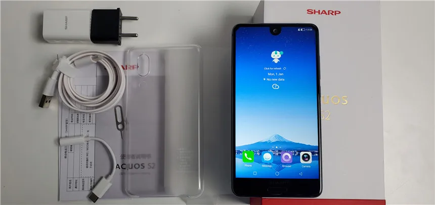 SHARP AQUOS S2 c10 мобильные телефоны Android 8,0 4 Гб+ 64 Гб 5,5 ''FHD+ Snapdragon 630 2,2 ГГц Восьмиядерный 12МП 4G смартфон