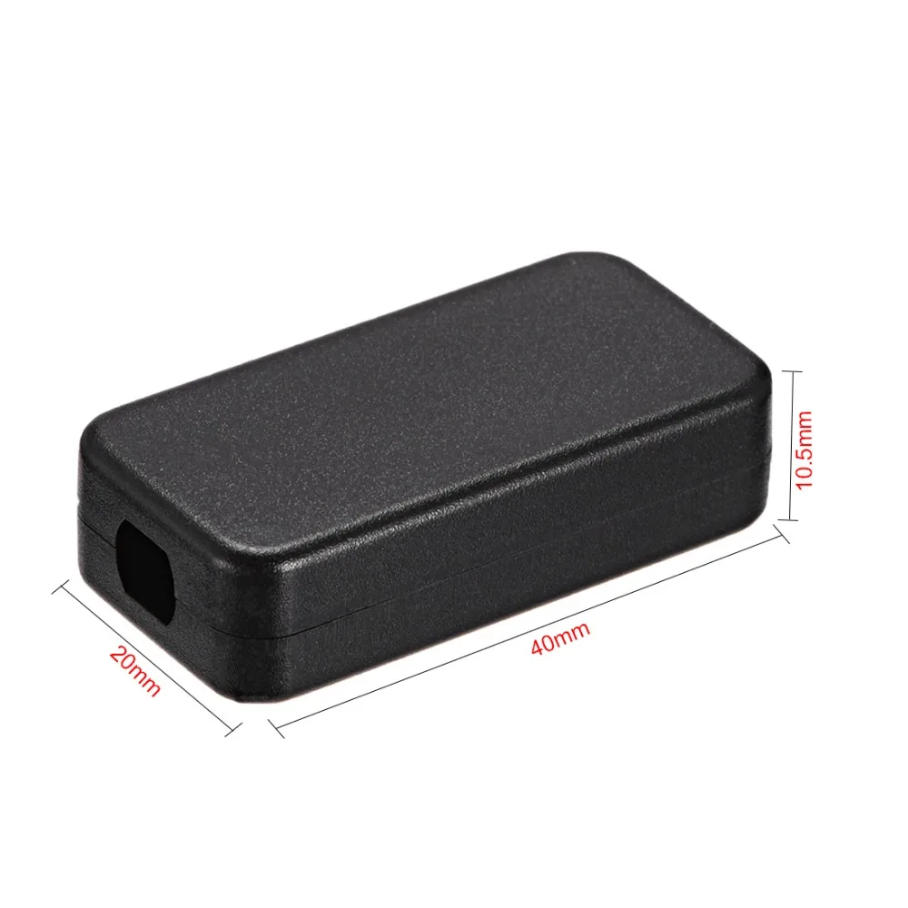 Uxcell 1,57x0,79x0,41 дюймов/40x20x10,5 мм пластик ABS DIY черная электронная распределительная коробка корпус 8 шт