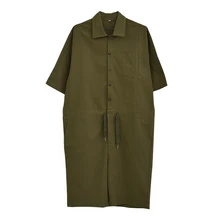 Японский ретро Повседневное свободные комбинезон прилив летом мужская Корейская версия шнурок с короткими рукавами комбинезон Пятиточечные комбинезоны