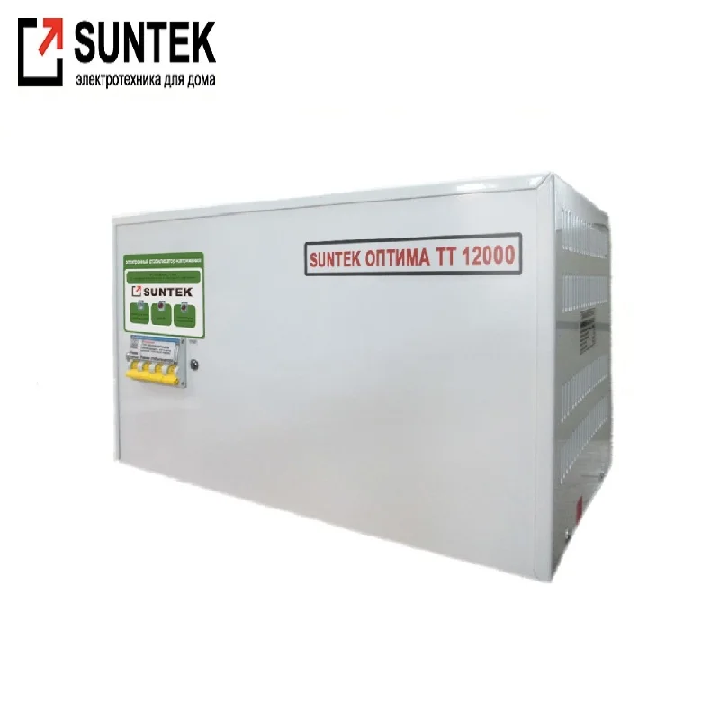 Voltage stabilizer thyristor SUNTEK Optima TT 12000 VA AC Stabilizer Power stab Stabilizer with thyristor amplifier voltage stabilizer thyristor suntek tt 10000 va ac stabilizer power stab stabilizer with thyristor amplifier constant voltage