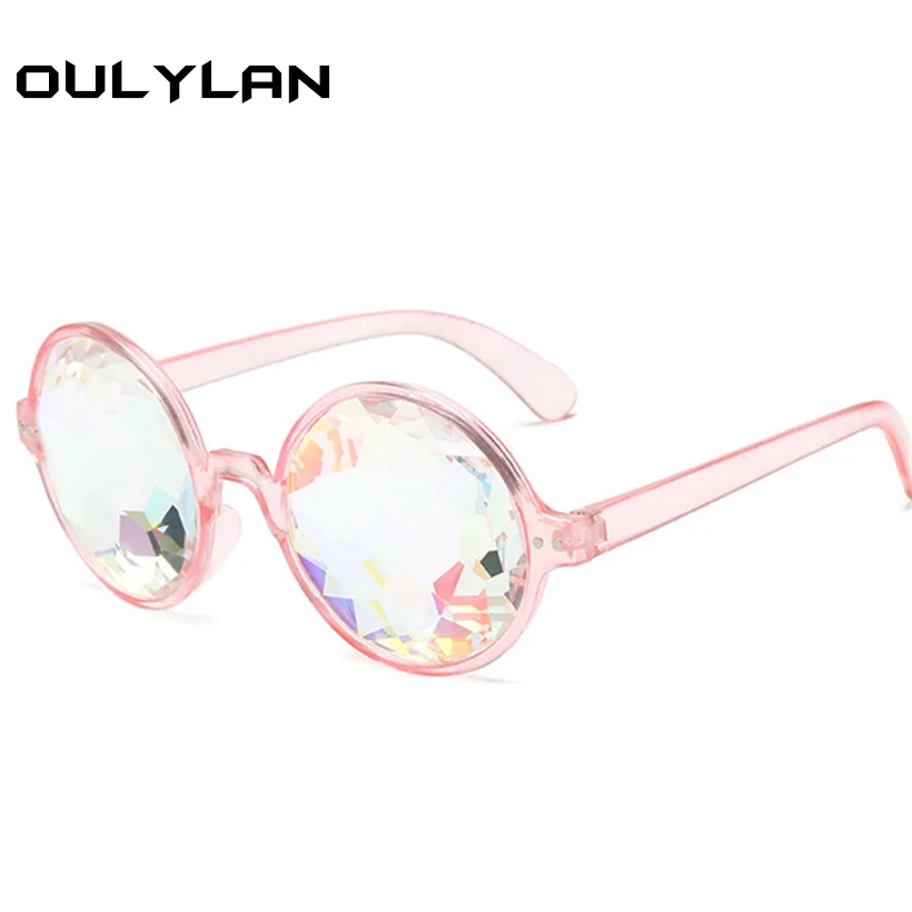 Oulylan круглый Калейдоскоп очки для женщин и мужчин брендовая Дизайнерская обувь Rave фестиваль очки ретро красочные знаменитости вечерние очки