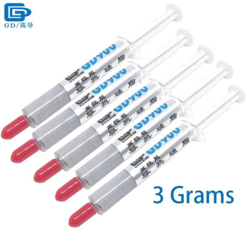 

GD 900 Thermal Conductive Grease Paste Silicone Plaster Heat Sink Compound 5 Pieces High Performance Gray cpu cooler