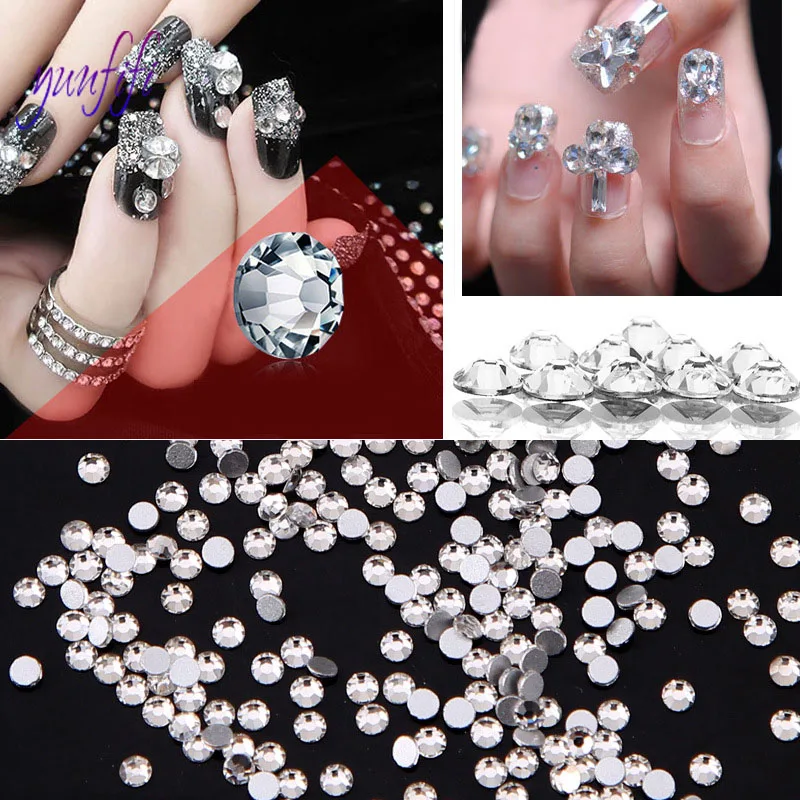 

SS30,SS40 DIY handmade white hotfix rhinestone Hot drilling flat for nail phone wedding dress decoration