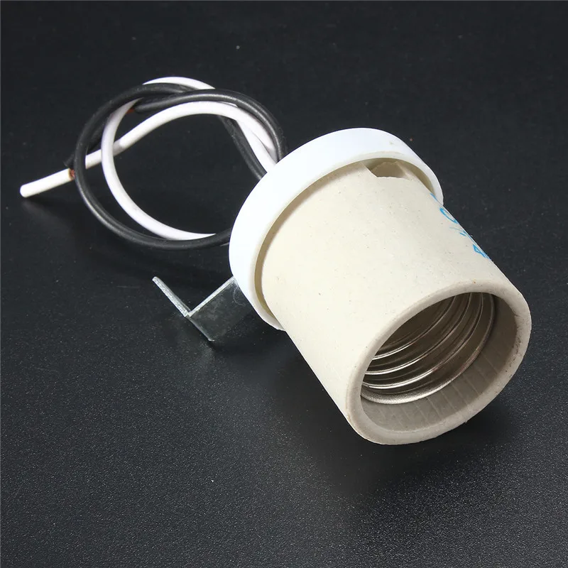 Ceramic Heat Lamp Fitting Base Lamp Base E27 Lampholders Socket Wire