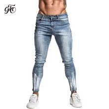 Gingtto Light Blue Ripped Jeans For Men Slim Fit Stretch Hip Hop Street Designer Distressed For Men Brush Print Jeans Brand zm43 цена Gingtto Light Blue Ripped Jeans For Men Slim Fit Stretch Hip Hop Street Designer Distressed For Men Brush Print Jeans Brand zm43 цены онлайн