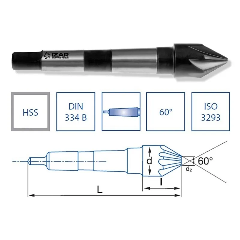 IZAR 42563 зенковки HSS DIN334b конический 60 grees 80 00 мм|Аксессуары для электроинструментов|