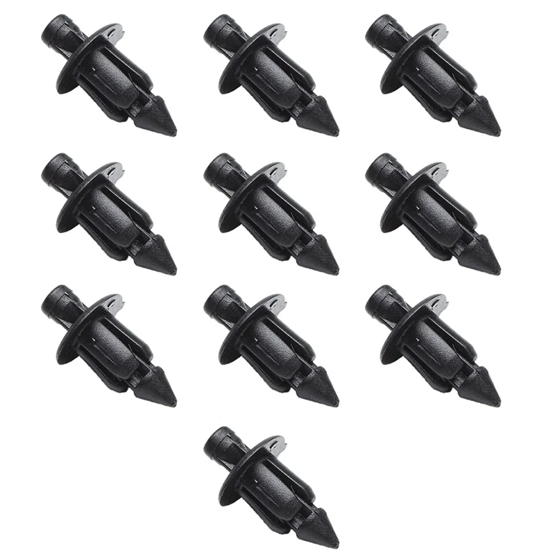 

10Pcs/Set 6mm Black Rivet Fairing Body Trim Panel Fastener Screw Clips For Honda ATV Motorcycle Styling