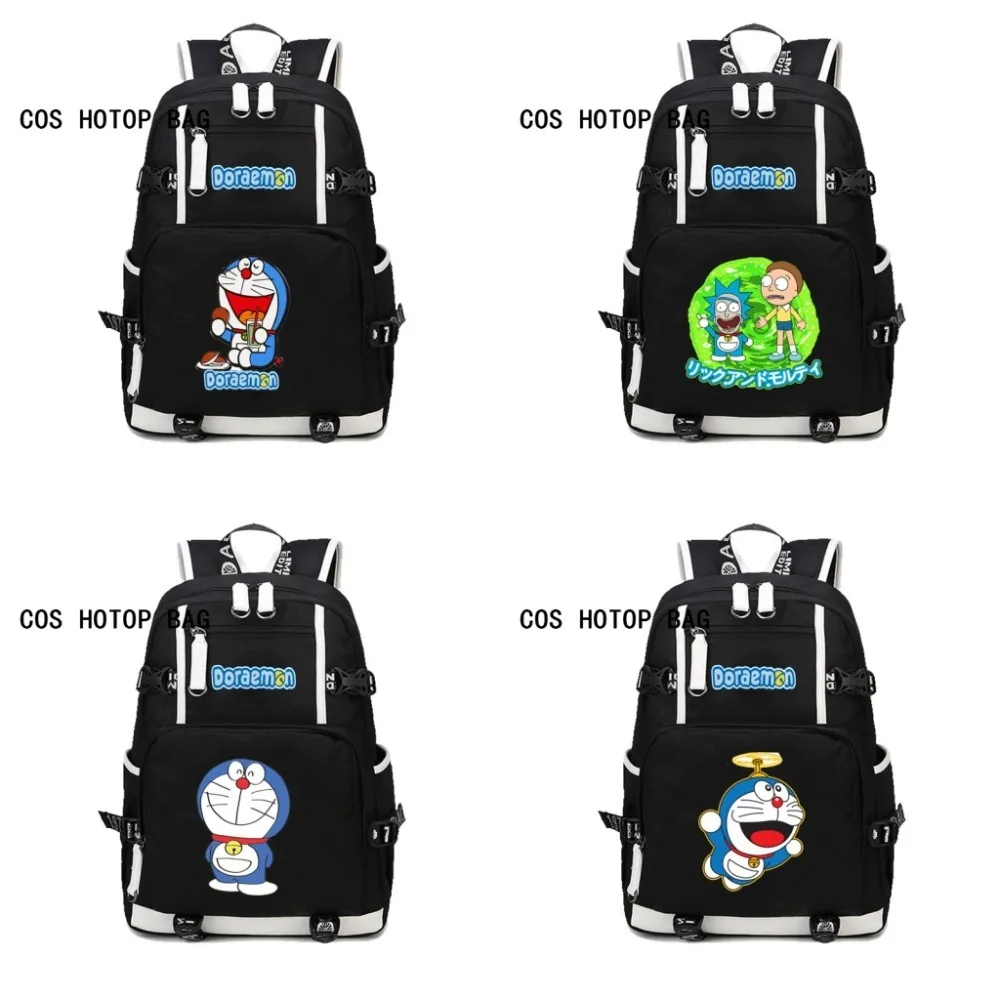 

Anime Cartoon Doraemon Backpack Teenagers Laptop bag Canvas shoulder bag student book bag Mochila Printing Rucksack 15 style