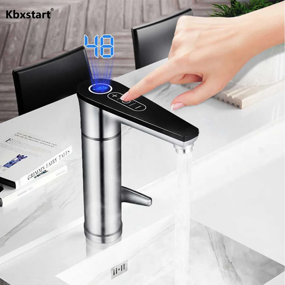 

220V Thankles Touch Faucet ABS Material Induction Heater Water Tap With LED Display Screen Detachable Outlet Produtos De Cozinha