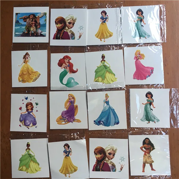 

Kids Halloween Cartoon Tattoo Sticker Elsa Elena Moana Unicorn Pony Horse Octonauts Children Party Cosplay Hena Stickers 200pcs