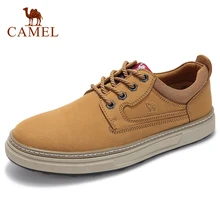 CAMEL/осень-зима, Новая повседневная обувь из натуральной кожи, модные мужские короткие ботинки, модная повседневная мужская обувь
